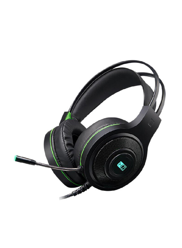 

Heatz Gaimo Gaming Headphones with Mic for PS4, PS5, Xone, Xseries, Nswitch & PC, Black/Green