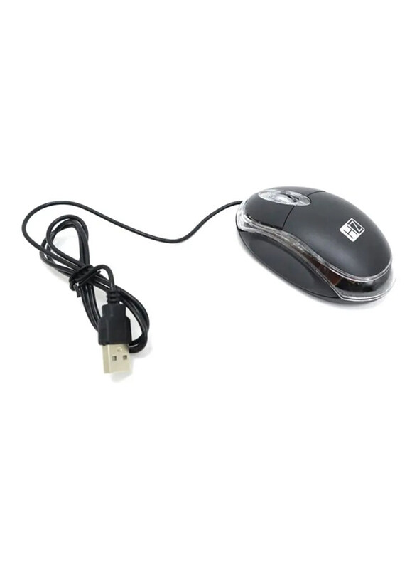 

Heatz Wired Optical Mouse, Black