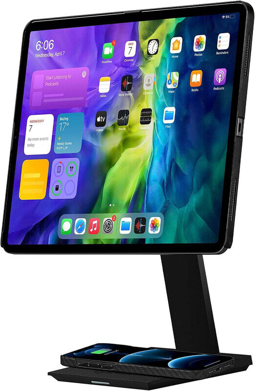 

Pitaka MagEZ iPad Pro/Air Magnetic Stand with Adjustable Wireless Charging Base, Black