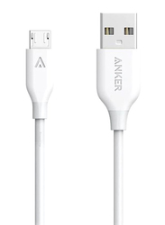Anker 0.89-Meter Powerline Micro USB Cable, Micro USB to USB Type A for Smartphones/Tablets, A8132H21.W, White