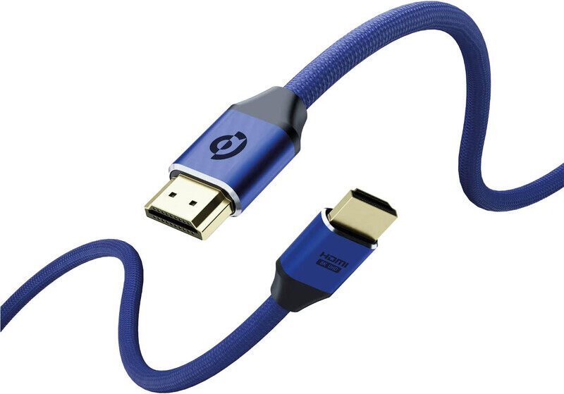 

Powerology 3-Meter Braided Cable, HDMI Male to HDMI for Monitor, Dark Blue