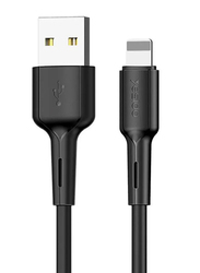 Yesido 1-Meter Charge Lightning Cable, USB Type A Male to Lightning for Apple Devices, Black
