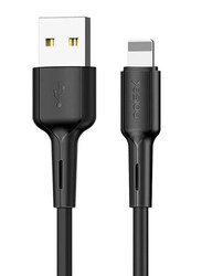 Yesido 1-Meter Charge Lightning Cable, USB Type A Male to Lightning for Apple Devices, Black