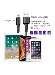 Yesido 1-Meter Charge Lightning Cable, USB Type A Male to Lightning for Apple Devices, Black