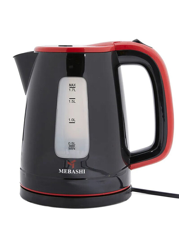 

Mebashi 1.7L Electric Kettle, 2200W, ME-KT1108PW, Black/Red