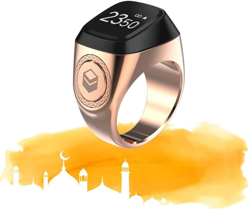 

Generic Smart Tasbih Ring for Unisex, 18mm, Rose Gold
