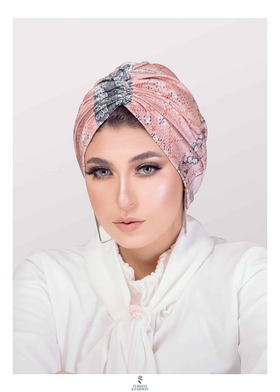 Turban & Fashion Beautiful Silky One-Piece Front Drapper Turban for Women, Pink