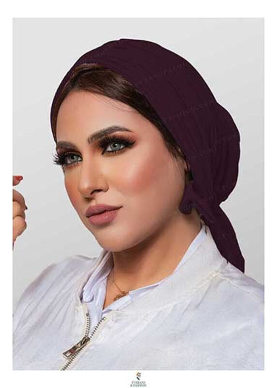 Turban & Fashion Multiway Crepe Turban for Women, Purple