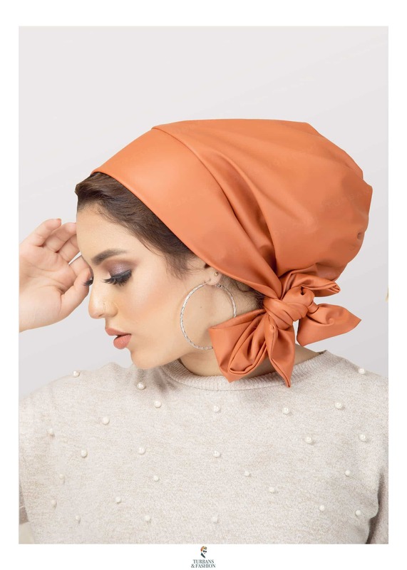 

Turban & Fashion Leather Tie Turban for Women, Brown