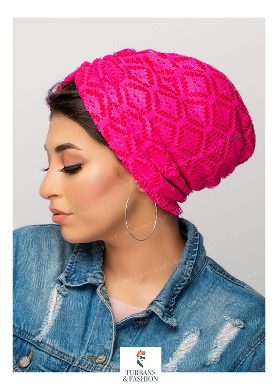 Turban & Fashion Cross Net Turban for Women, Pink
