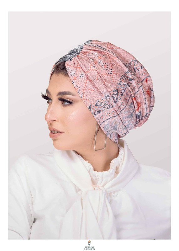 Turban & Fashion Beautiful Silky One-Piece Front Drapper Turban for Women, Pink