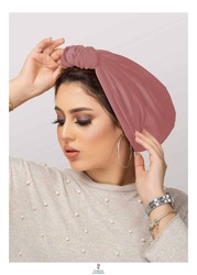 Turban & Fashion Velvet Ball Turban for Women, Dark Pink