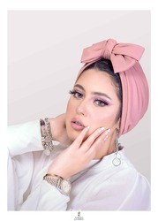 Turban & Fashion Light Weight and Unique Double Bow Turban Women, Pink