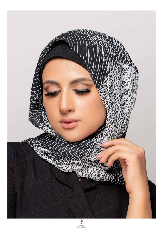 Turban & Fashion Hijab with Attached Turban for Women, Black
