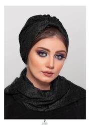 Turban & Fashion Dantel Turban Set for Women, Black