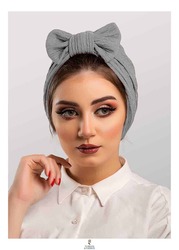 Turban & Fashion Plisse Bow Turban for Women, Gray