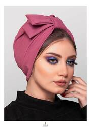 Turban & Fashion Half Bow Crepe Turban for Women, Pink