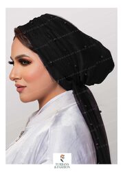Turban & Fashion Multiway Turban with Pearl for Women, Black