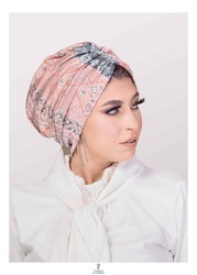 Turban & Fashion Beautiful Silky One-Piece Front Drapper Turban for Women, Pink