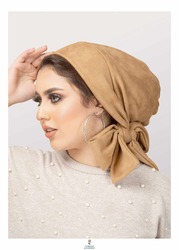Turban & Fashion Suede Tie Turban for Women, Beige