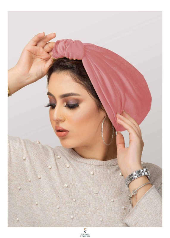 Turban & Fashion Velvet Ball Turban for Women, Pink