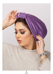 Turban & Fashion Velvet Ball Turban for Women, Purple