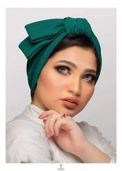Turban & Fashion Half Bow Crepe Turban for Women, Green