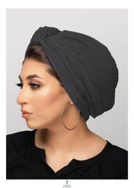 Turban & Fashion Plisse Artichoke Turban for Women, Gray