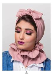 Turban & Fashion Crepe Bow Collar Turban for Women, Pink