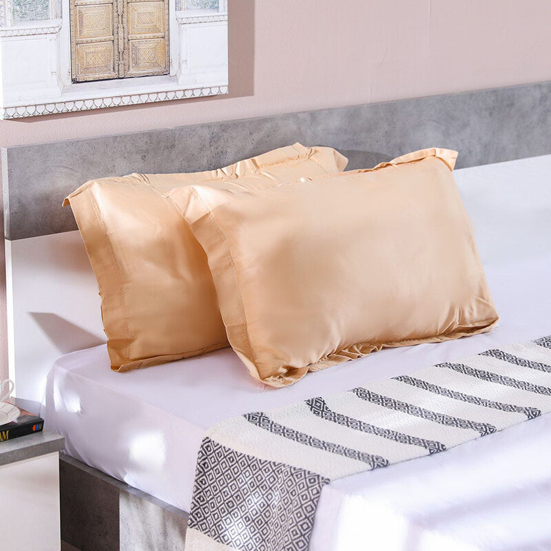 

Danube Home 2-Piece Solace 300 Thread Count Oxford Pillow Case Set, Beige