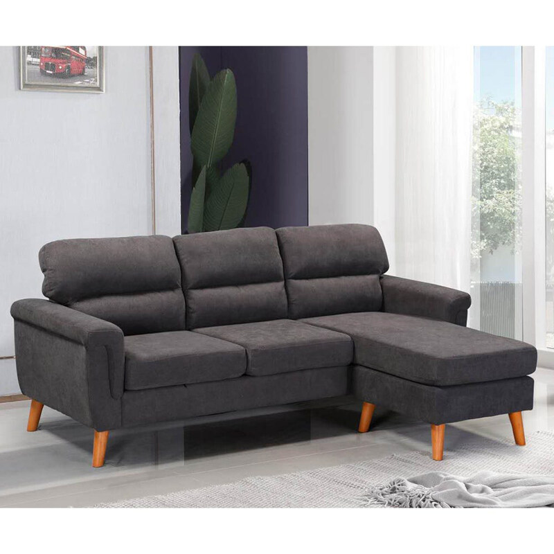 

Danube Home Sky Corner Fabric Sofa, Grey