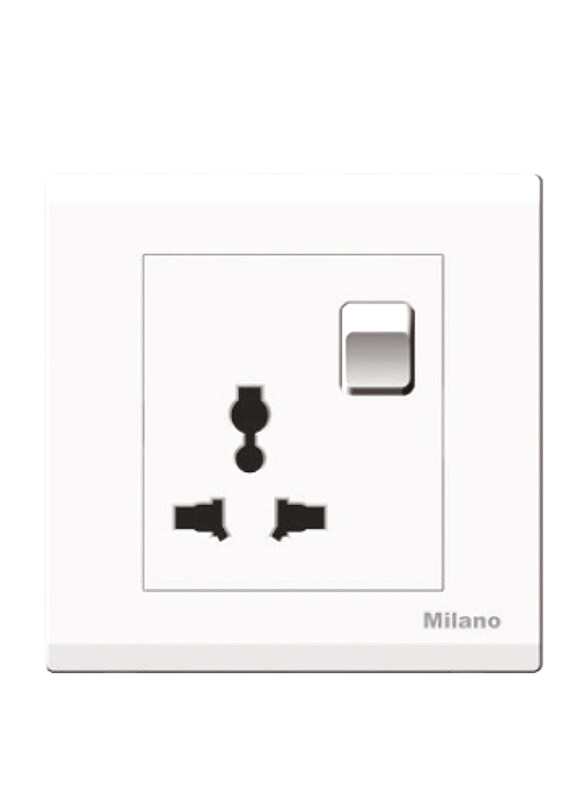 

Danube Home Milano 16A Universal Switched Socket, White