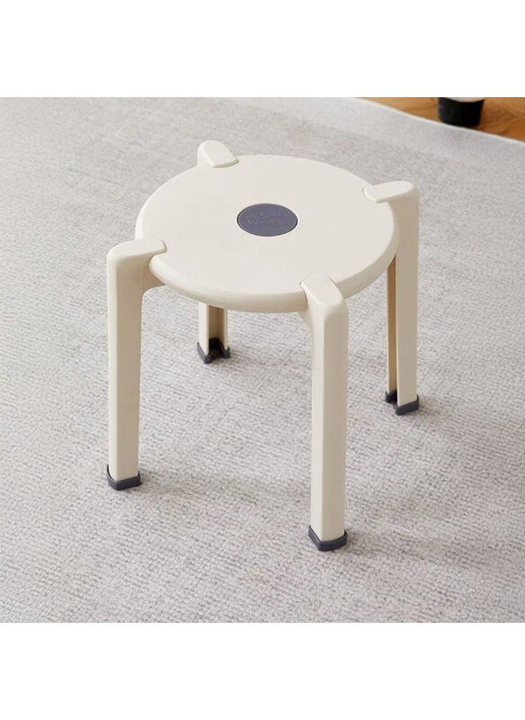 

Danube Home Norton Light Weight Single Backless Stool, White