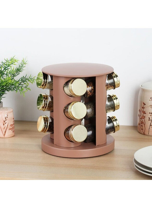 

Danube Home 13-Piece Mocha Spice Rack Set, Black