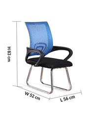 Danube Home New Acqua Visitor Chair, Blue