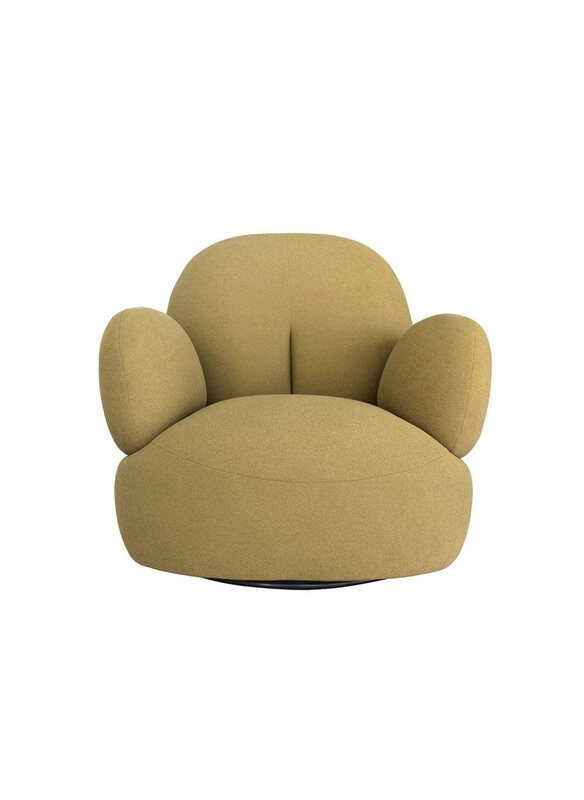 

Danube Home Bram 1 Seater Fabric Swivel Chair, Yellow Tan