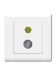 Danube Home Milano TV and Satellite Outlet Socket, White