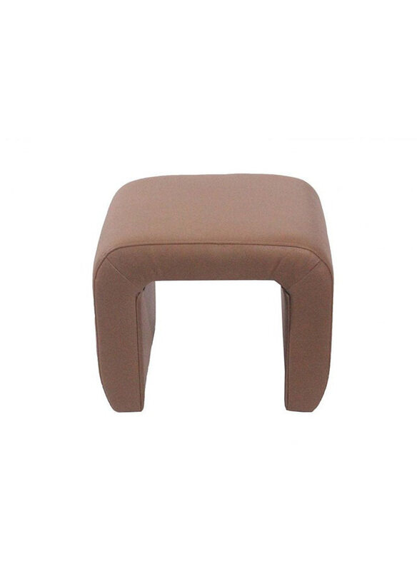

Danube Home Bowen Leathaire Footrest Pouf Modern Design Furniture, Brown