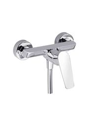 Danube Home Milano Calli Wall Mounted Shower Mixer with Brass Rain Shower Single Handle Faucet & Handheld Spray, Chrome