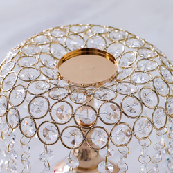 Danube Home Seletti Crystal Candle Holder, Gold