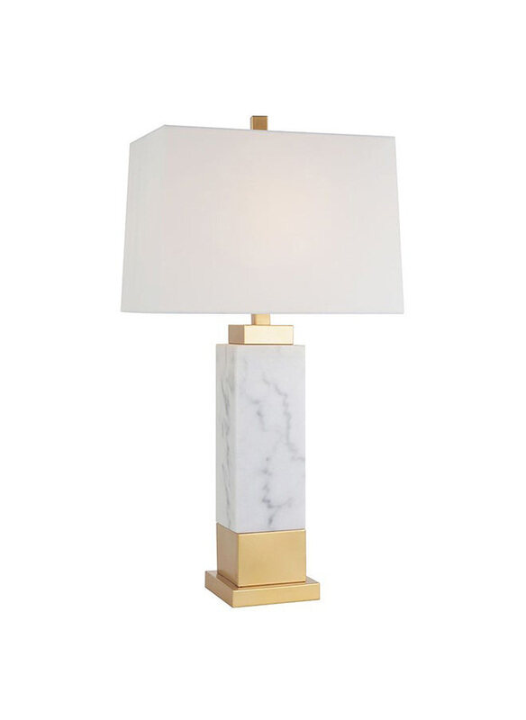 

Danube Home Jonathan Marble Table Lamp, L 35.5 x W 25.4 x H 3.5cm, Gold