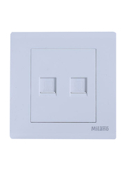 Danube Home Milano Dual Data Outlet Cat-6, White