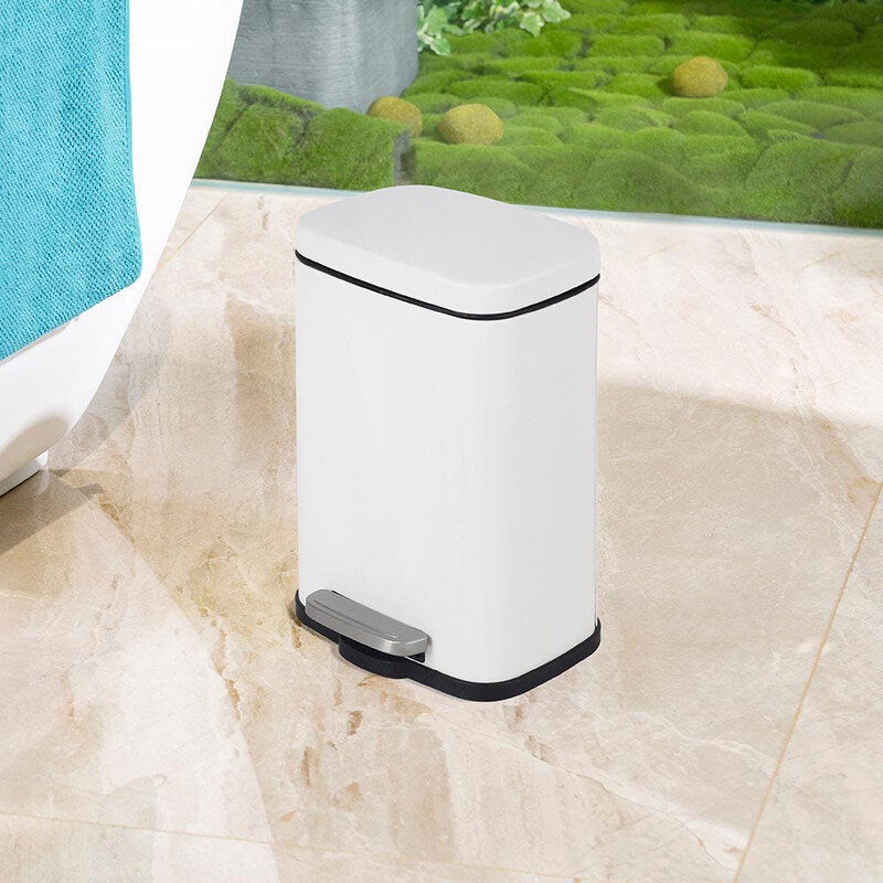 

Danube Home Falcon 12L Pedal Soft Bin, White