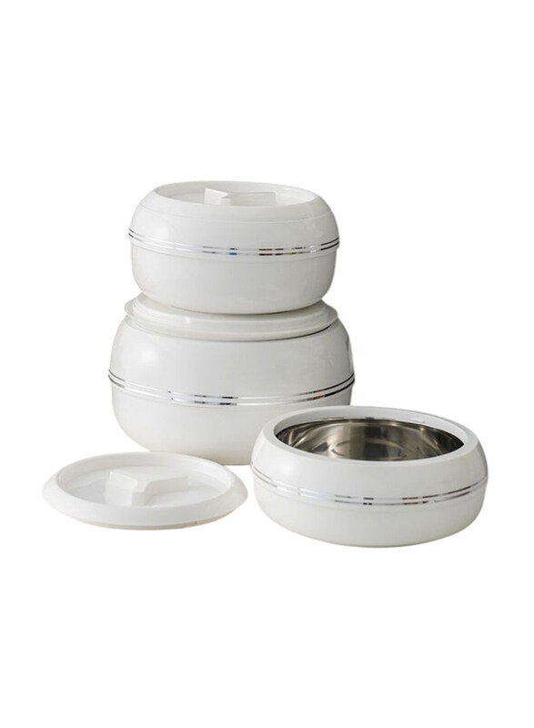

Danube Home 3-Piece Palazio Casserole Set, White