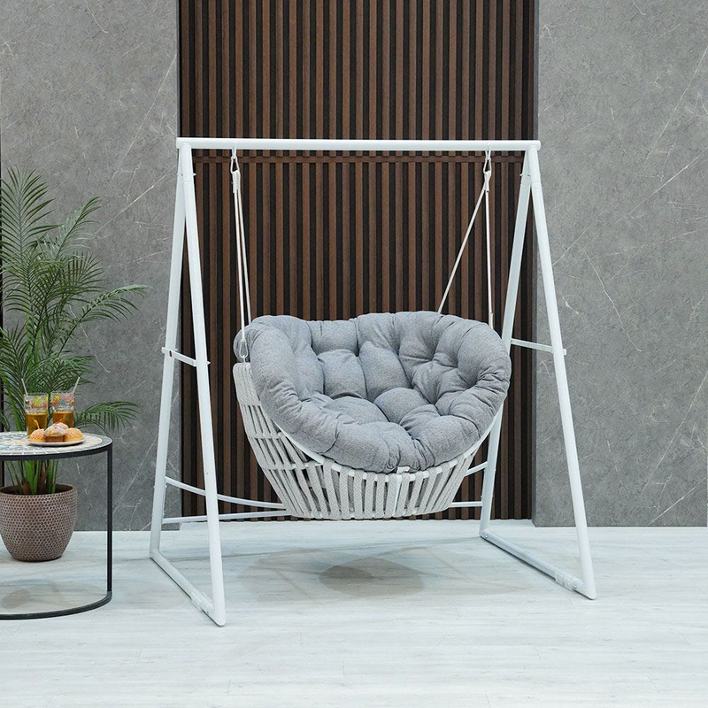 Danube Home Paris Single Seater Hammock Swing Chair, Grey