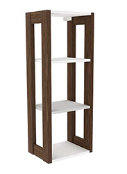 Danube Home Cairo Display Cabinet, Walnut/White