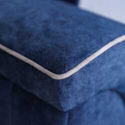 Danube Home Ada Fabric 3 Seater Sofa, Blue