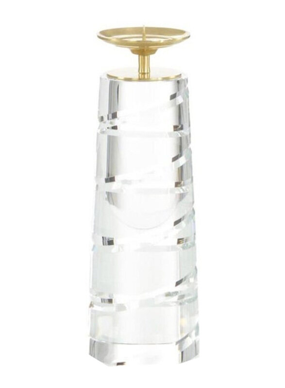 

Danube Home Percy Crystal Candle Holder, Clear