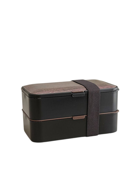 

Danube Home Lets Eat 2 Layer Classic Lunch Box, Black