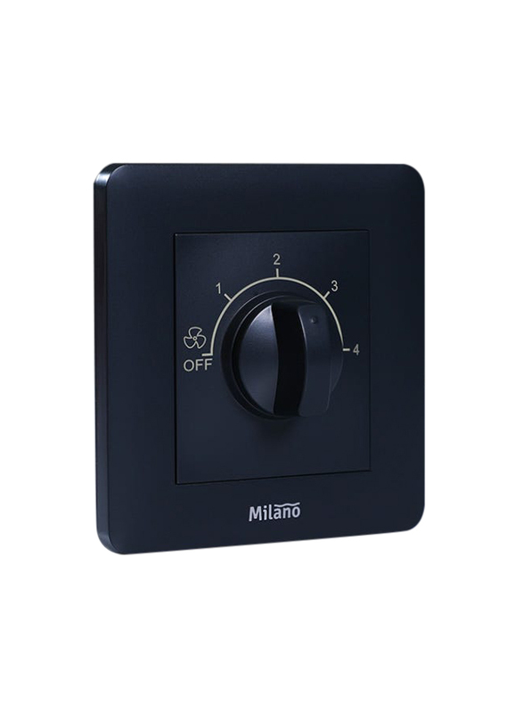 Milano 100W Step Fan Dimmer Switch, Black